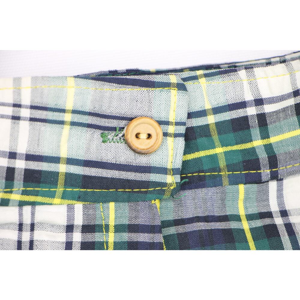 Vintage Bell Bottom Flare Rock Grunge Punk High Waisted Disco Green Plaid Pants - Picture 9 of 10